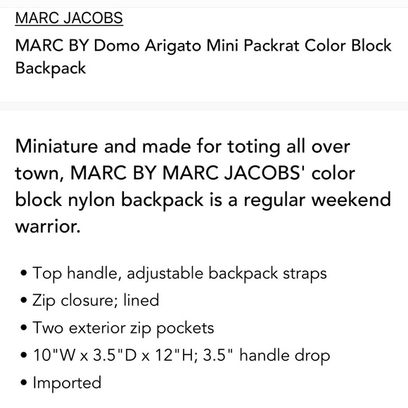 Marc by Marc Jacob’s Domo Arigato Mini Packrat Backpack - Picture 8 of 8